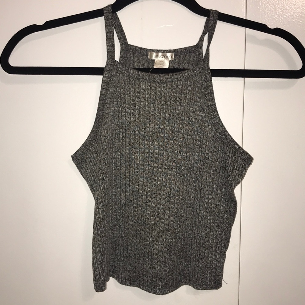 Gray crop top